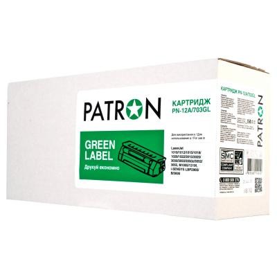 Картридж PATRON HP LJ Q2612A/CANON 703 GREEN Label (PN-12A/703GL)