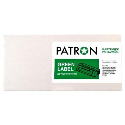 Картридж PATRON HP LJ Q2612A/CANON 703 GREEN Label (PN-12A/703GL)