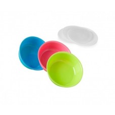 Набір тарілочок з кришкою Nuvita 6м+ 3шт. Рожеві та салатова NV1468Pink Набір тарілочок з кришкою Nuvita 6м+ 3шт. Рожеві та салатова NV1468Pink