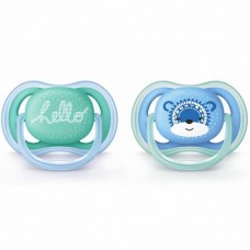 Пустушка Philips AVENT Ultra Air 6-18 міс, 2 шт для хлопчиків (SCF342/22) Пустушка Philips AVENT Ultra Air 6-18 міс, 2 шт для хлопчиків (SCF342/22)