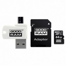 Карта пам'яті GOODRAM 64GB microSDXC class 10 UHS-I (M1A4-0640R12) Карта пам'яті GOODRAM 64GB microSDXC class 10 UHS-I (M1A4-0640R12)