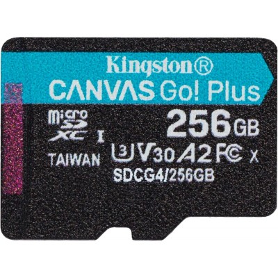 Карта пам'яті Kingston microSD  256GB C10 UHS-I U3 A2 V30 R200/W160MB/s