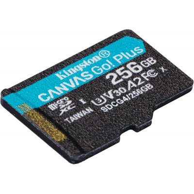 Карта пам'яті Kingston microSD  256GB C10 UHS-I U3 A2 V30 R200/W160MB/s