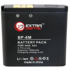Акумуляторна батарея для телефону EXTRADIGITAL Nokia BP-6M (1000 mAh) (DV00DV1187) Акумуляторна батарея для телефону EXTRADIGITAL Nokia BP-6M (1000 mAh) (DV00DV1187)