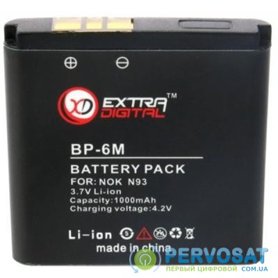 Аккумуляторная батарея для телефона EXTRADIGITAL Nokia BP-6M (1000 mAh) (DV00DV1187)