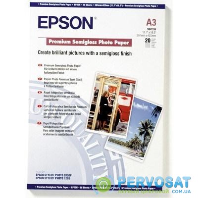 Бумага EPSON A3 Premium Semigloss Photo (C13S041334)
