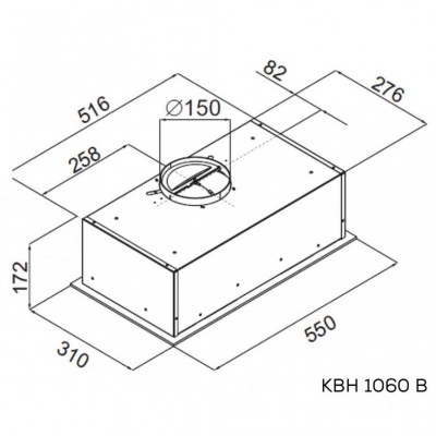 Вытяжка кухонная Kernau KBH 1060 B