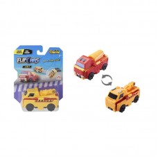 Машинка-трансформер Flip Cars 2 в 1 Автокран і Бетоновоз