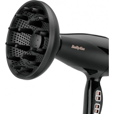 Фен Babyliss Air Power Pro, 2300Вт, 3 режими, дифузор, іоніз-я, хол. обдув, кераміка, чорно-рожевий