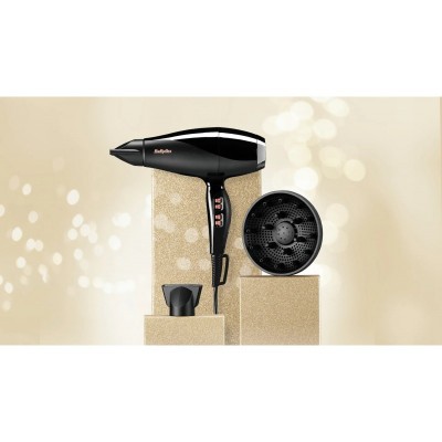 Фен Babyliss Air Power Pro, 2300Вт, 3 режими, дифузор, іоніз-я, хол. обдув, кераміка, чорно-рожевий