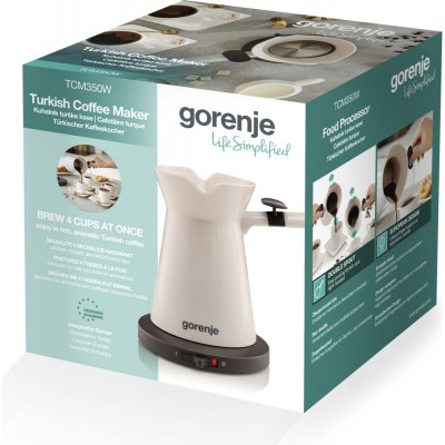 Кавоварка Gorenje електротурка 0.35л, мелена, на 2 чашки, бежевий