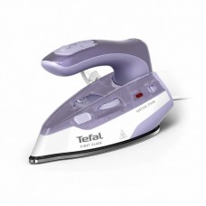 Праска Tefal дорожня First Class, 1000Вт, 65мл, паровий удар -45гр, нерж. сталь, біло-фіолетовий