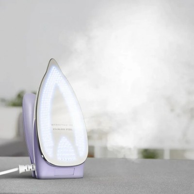 Праска Tefal дорожня First Class, 1000Вт, 65мл, паровий удар -45гр, нерж. сталь, біло-фіолетовий