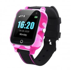 Телефон-годинник з GPS трекером GOGPS T01 Термометр рожеві