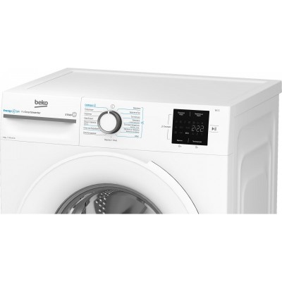 Пральна машина Beko фронтальна, 8кг, 1000, A+++, 55см, дисплей, інвертор, пара, білий