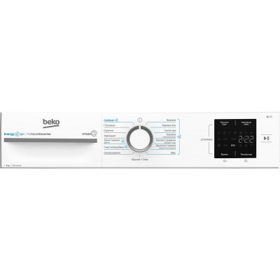 Пральна машина Beko фронтальна, 8кг, 1000, A+++, 55см, дисплей, інвертор, пара, білий