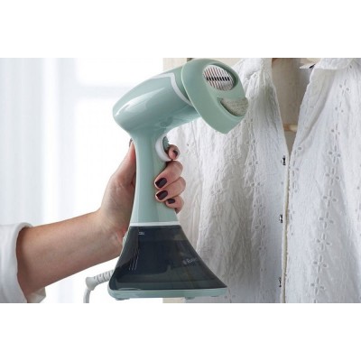 Відпарювач Russell Hobbs компактний Steam Genie Essential, 1600Вт, 220мл, паровий удар -22гр, постійна пара - 9гр, нерж. сталь, бірюзовий