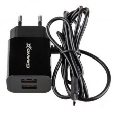 Зарядний пристрій Grand-X 5V 2,1A 2USB + micro USB Black (CH-35B) Зарядний пристрій Grand-X 5V 2,1A 2USB + micro USB Black (CH-35B)