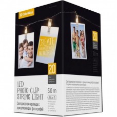 Прикраса декоративна ColorWay 20 LED, 3м, гирлянда с прищепками (CW-LCP-20L30B) Прикраса декоративна ColorWay 20 LED, 3м, гирлянда с прищепками (CW-LCP-20L30B)