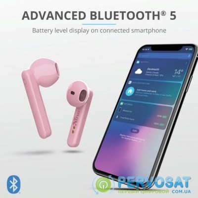 Наушники Trust Primo Touch True Wireless Mic Pink (23782)