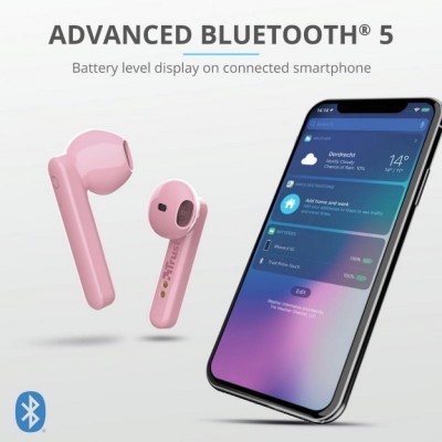 Наушники Trust Primo Touch True Wireless Mic Pink (23782)