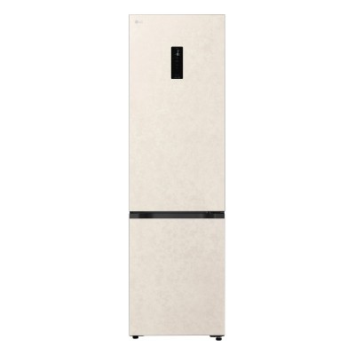 Холодильник LG з нижн. мороз., 203x60х68, холод.відд.-262л, мороз.відд.-113л, 2дв., E, NF, інв., диспл зовн., зона св-ті, бежевий