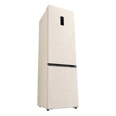 Холодильник LG з нижн. мороз., 203x60х68, холод.відд.-262л, мороз.відд.-113л, 2дв., E, NF, інв., диспл зовн., зона св-ті, бежевий