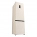 Холодильник LG з нижн. мороз., 203x60х68, холод.відд.-262л, мороз.відд.-113л, 2дв., E, NF, інв., диспл зовн., зона св-ті, бежевий
