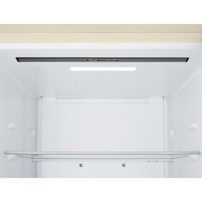 Холодильник LG з нижн. мороз., 203x60х68, холод.відд.-262л, мороз.відд.-113л, 2дв., E, NF, інв., диспл зовн., зона св-ті, бежевий