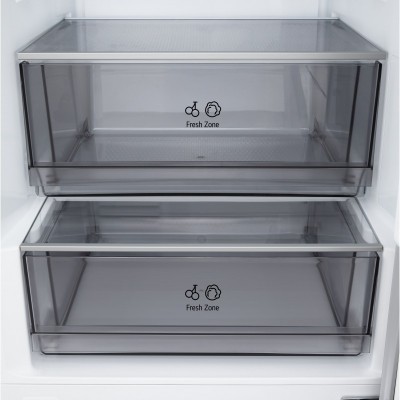 Холодильник LG з нижн. мороз., 203x60х68, холод.відд.-262л, мороз.відд.-113л, 2дв., E, NF, інв., диспл зовн., зона св-ті, бежевий