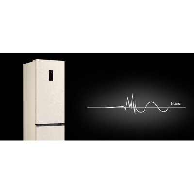 Холодильник LG з нижн. мороз., 203x60х68, холод.відд.-262л, мороз.відд.-113л, 2дв., E, NF, інв., диспл зовн., зона св-ті, бежевий