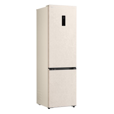 Холодильник LG з нижн. мороз., 203x60х68, холод.відд.-262л, мороз.відд.-113л, 2дв., E, NF, інв., диспл зовн., зона св-ті, бежевий