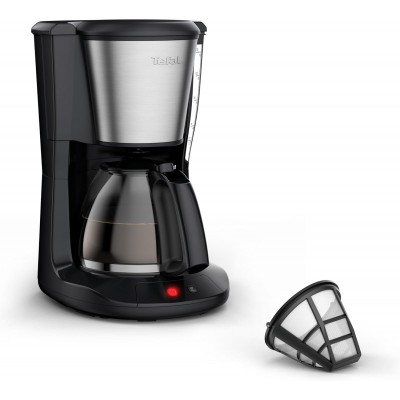 Кавоварка Tefal крапельна Subito 1.25л, мелена, чорно-сріблястий
