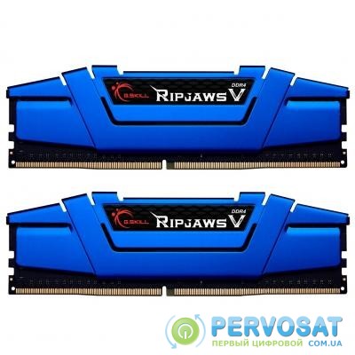 Модуль памяти для компьютера DDR4 16GB (2x8GB) 2666 MHz RipjawsV Blue G.Skill (F4-2666C15D-16GVB)