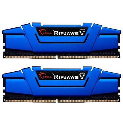 Модуль памяти для компьютера DDR4 16GB (2x8GB) 2666 MHz RipjawsV Blue G.Skill (F4-2666C15D-16GVB)