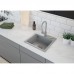 Мийка кухонна Deante Zorba, граніт, квадрат, без крила, 440х440х184мм, чаша - 1, накладна, металічний сірий