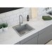 Мийка кухонна Deante Zorba, граніт, квадрат, без крила, 440х440х184мм, чаша - 1, накладна, металічний сірий