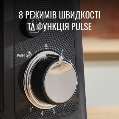 Кухонна машина Tefal Bake Partner 1100Вт, чаша-метал, корпус-пластик, насадок-6, чорний