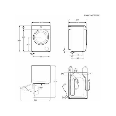 Прально-сушильна машина Electrolux фронтальна, 11(7)кг, 1600, А, 58см, дисплей, пара, інвертор, білий