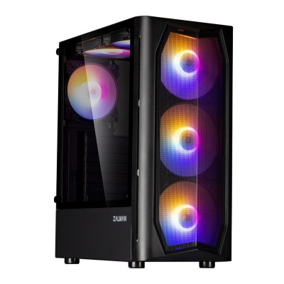 Корпус Zalman N4 Rev.1, без БЖ, 1xUSB3.0, 2xUSB2.0, 3x140mm RGB fans, 3x120mm RGB fans, TG Side Window, ATX, чорний