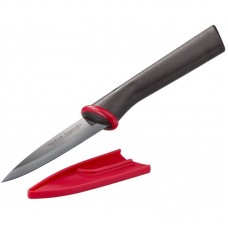 Кухонний ніж для чищення овочів Tefal Ingenio Ceramic Black, довжина леза 8 см, кераміка, чохол Кухонний ніж для чищення овочів Tefal Ingenio Ceramic Black, довжина леза 8 см, кераміка, чохол