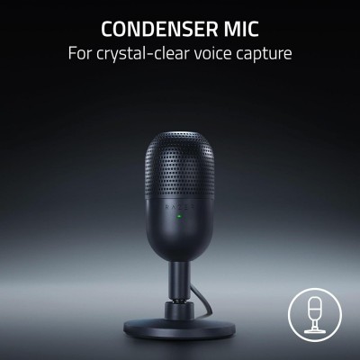 Мікрофон геймінговий Razer Seiren V3 Mini, Omni, USB-A, 1.2м, чорний