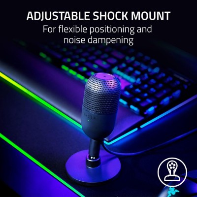 Мікрофон геймінговий Razer Seiren V3 Mini, Omni, USB-A, 1.2м, чорний