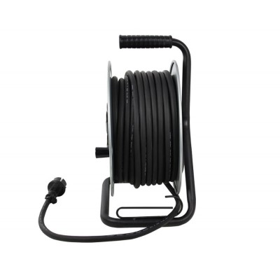 Подовжувач мережевий Konner&Sohnen KS CRM-30M, 30м, 4xТипF, 16A, на котушці, чорний