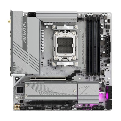 Материнська плата GIGABYTE B650M A ELITE AX ICE sAM5 B650 4xDDR5 M.2 HDMI DP Wi-Fi mATX