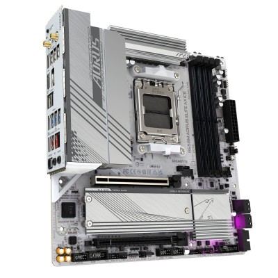 Материнська плата GIGABYTE B650M A ELITE AX ICE sAM5 B650 4xDDR5 M.2 HDMI DP Wi-Fi mATX