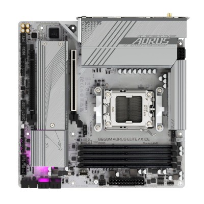 Материнська плата GIGABYTE B650M A ELITE AX ICE sAM5 B650 4xDDR5 M.2 HDMI DP Wi-Fi mATX