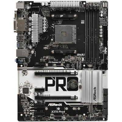 Материнська плата ASRock X370_PRO4 sAM4 X370 4xDDR4 HDMI-DVI-VGA M.2 USB3. ATX