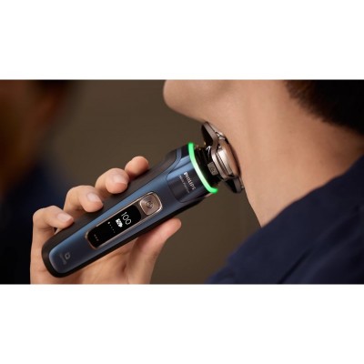 Бритва електр. Philips Series i9000 Prestige SkinIQ,  бритв.головок-3, Li-Ion, сух.+волог., індикатор заряду, твердий чохол, синій