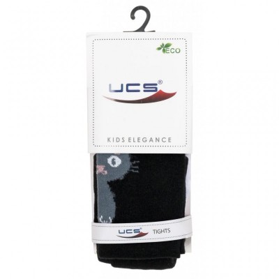 Колготки UCS SOCKS с котиком (M0C0301-2114-3G-black)